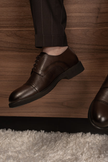 BROWN LINED DOBETTI SUIT