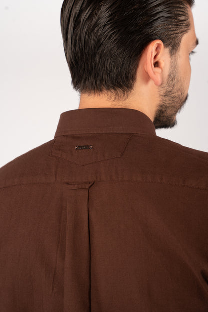 BROWN OXFORD SHIRT