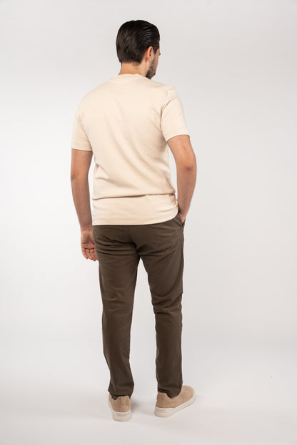 BEIGE THICK TSHIRT