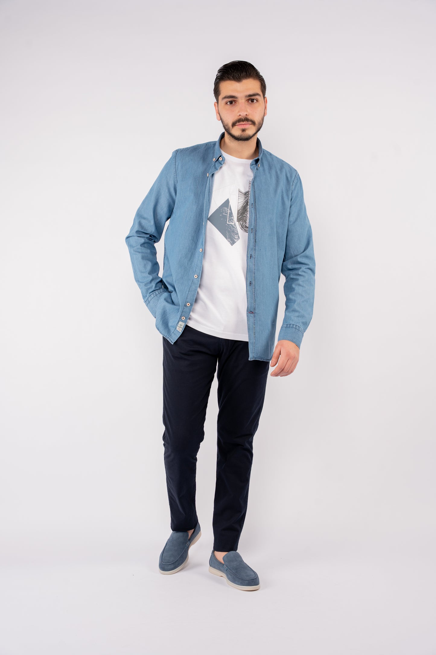 BLUE DENIM SHIRT