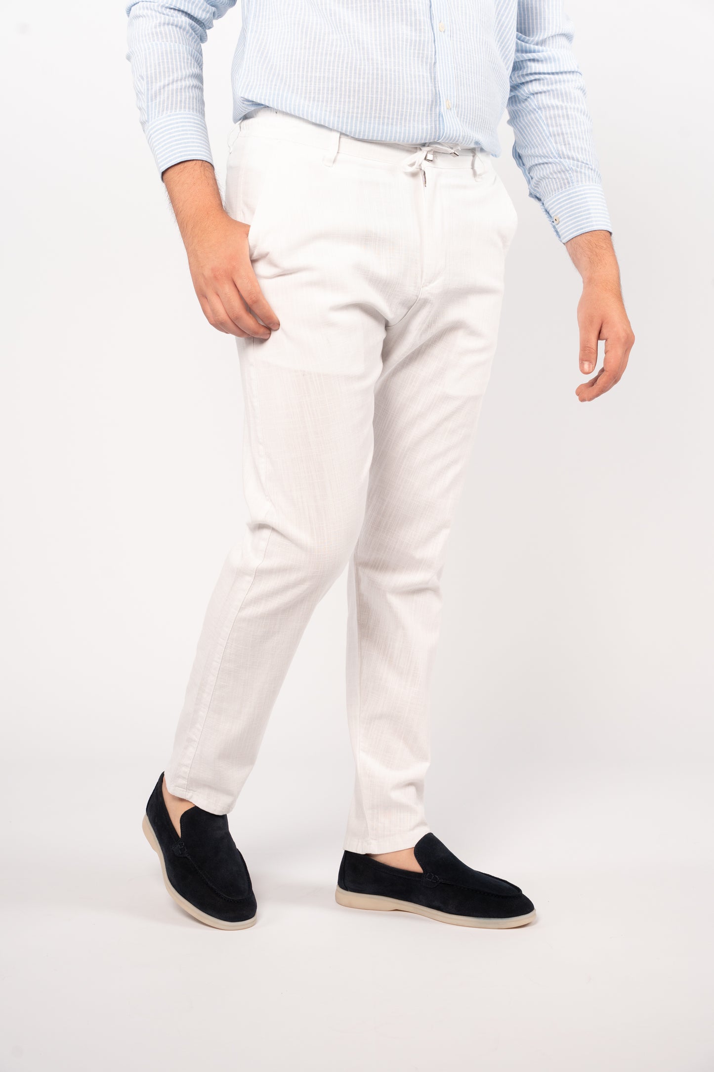 WHITE LINEN TROUSERS