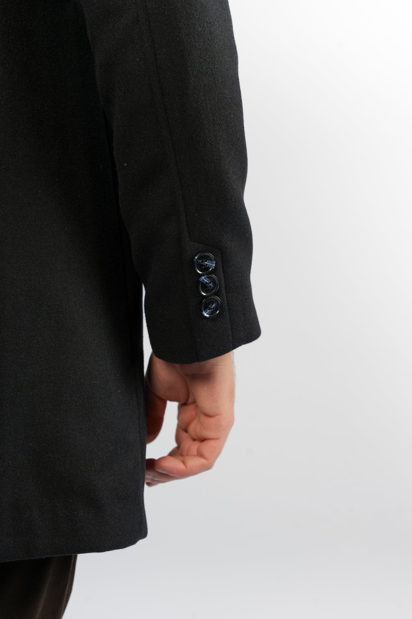 NAVY SOPHISTICATED WOOL COAT