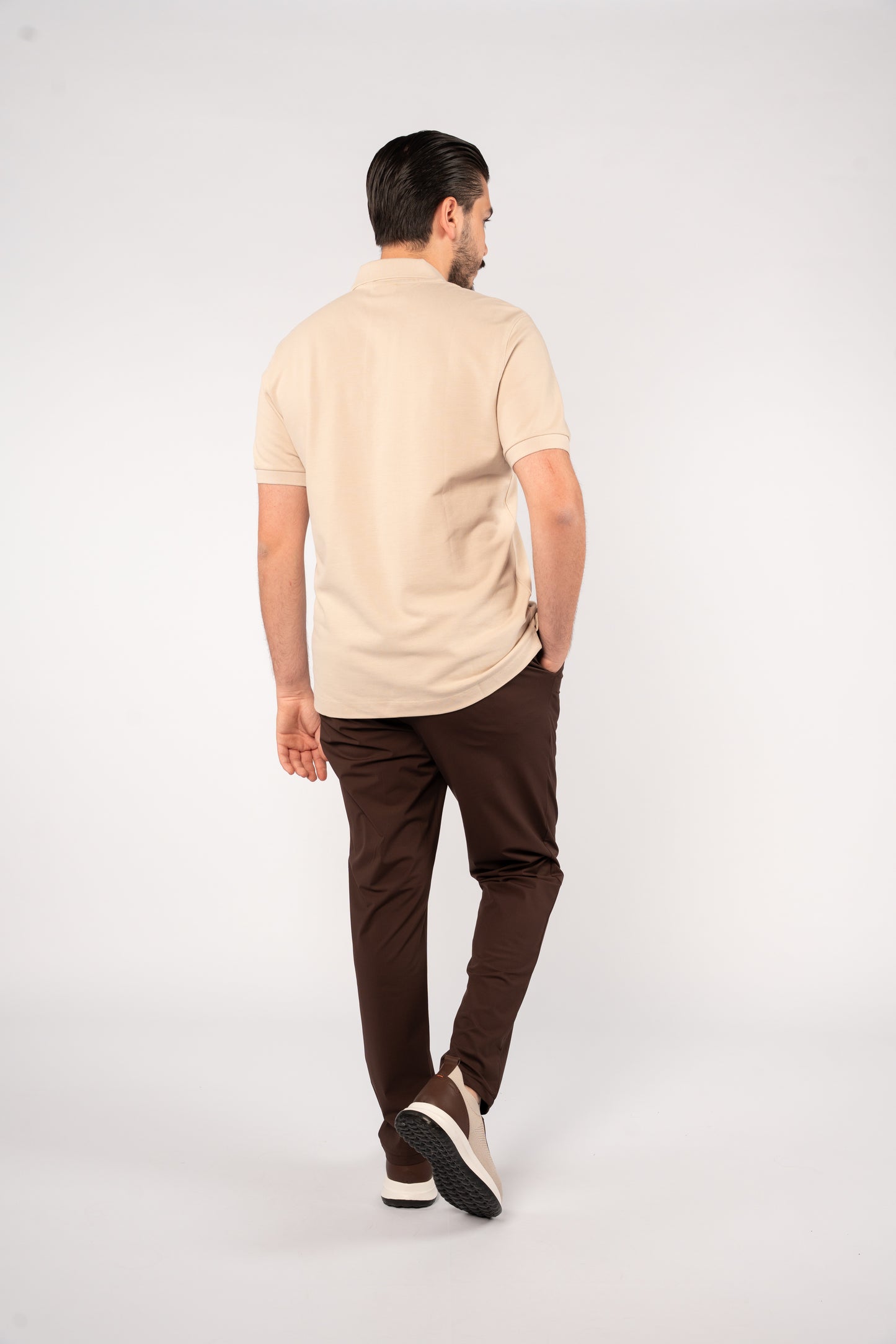 BEIGE MINIMAL PALM POLO