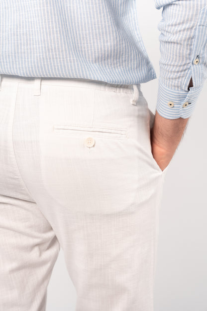 WHITE LINEN TROUSERS