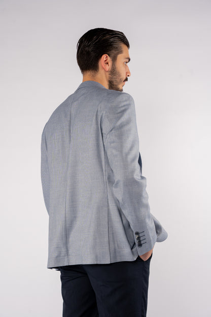 NAVY MINIMAL ZIGZAG BLAZER