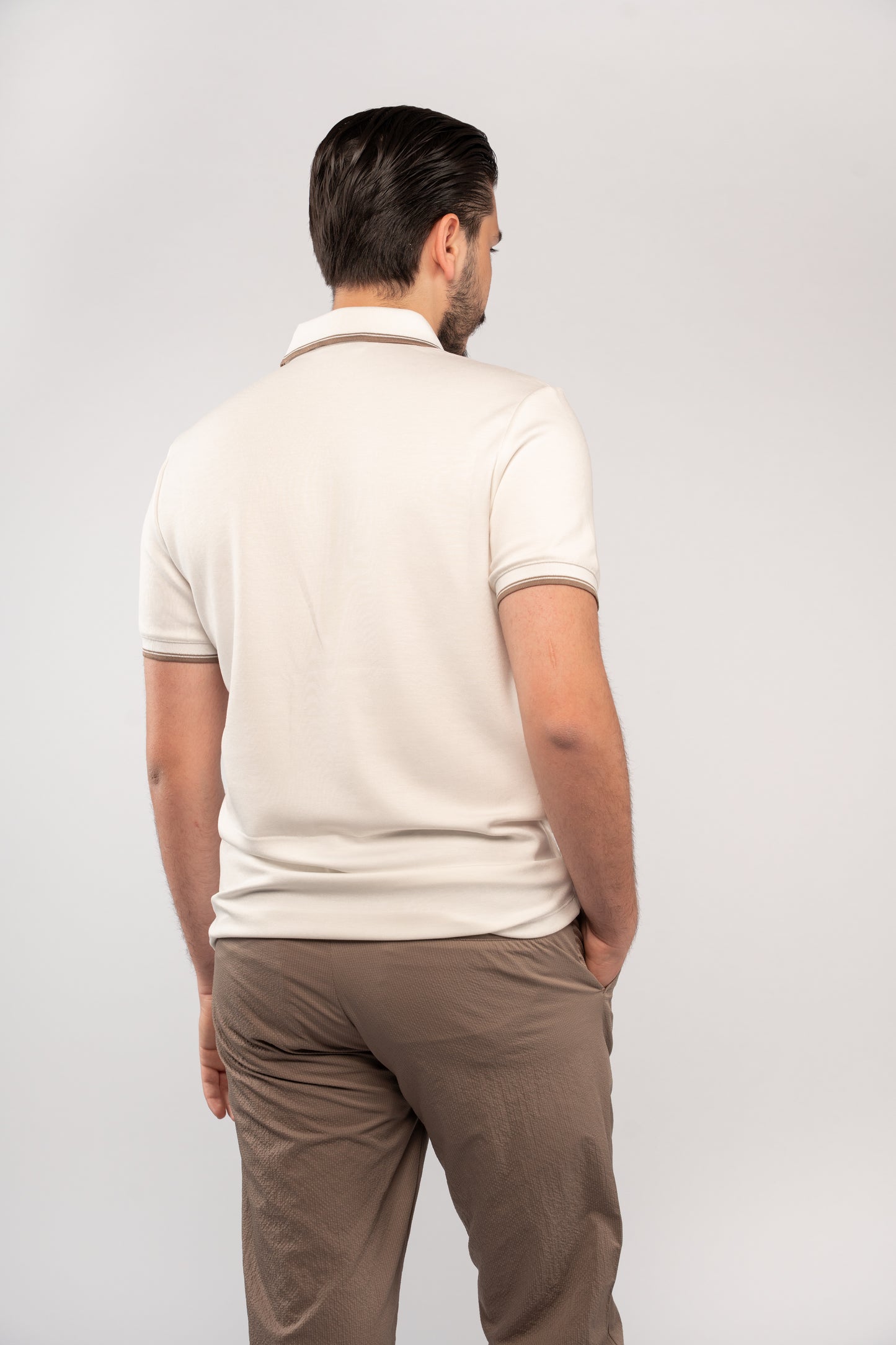 WHITE CLIP BUTTON POLO