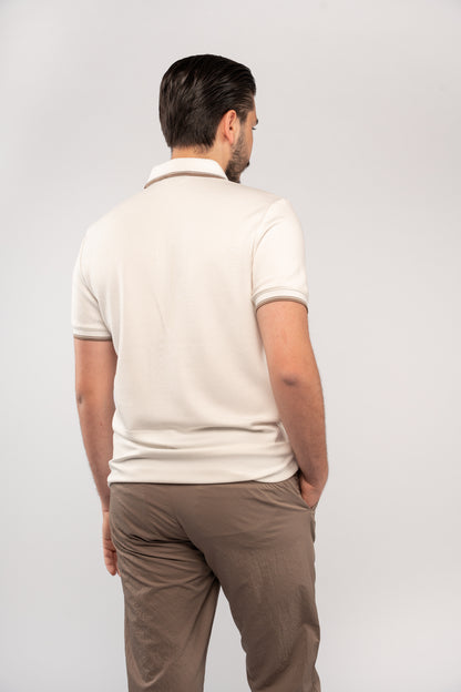 WHITE CLIP BUTTON POLO