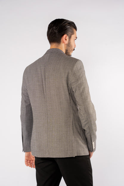 BLACK URBAN GRID BLAZER