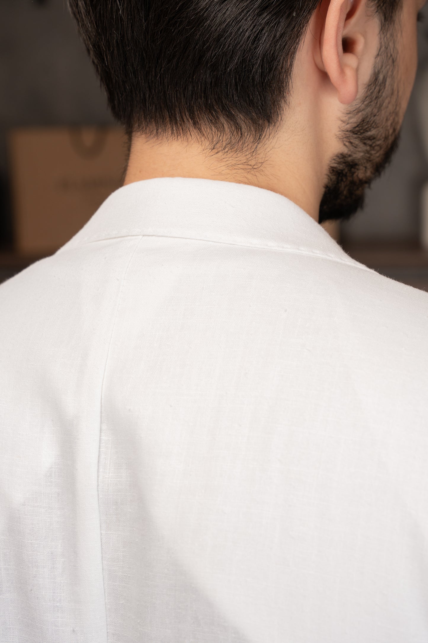 WHITE CASUAL LINEN SUIT