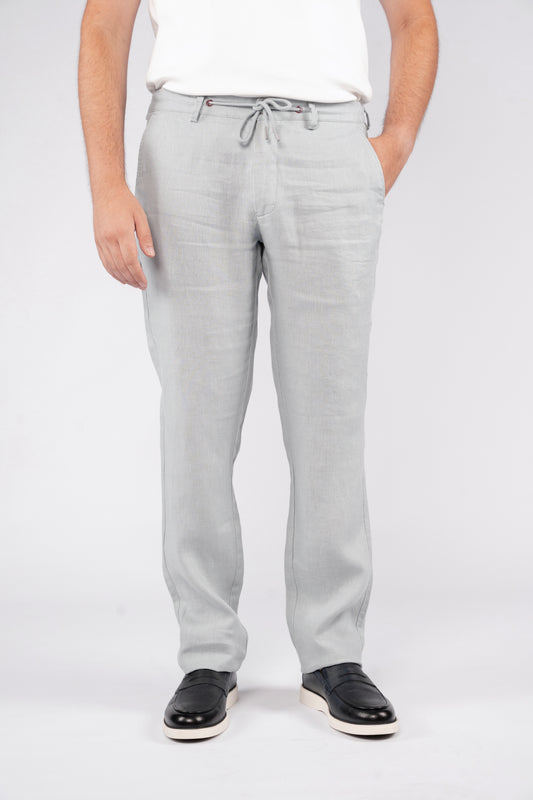 BLUE 100% LINEN TROUSER
