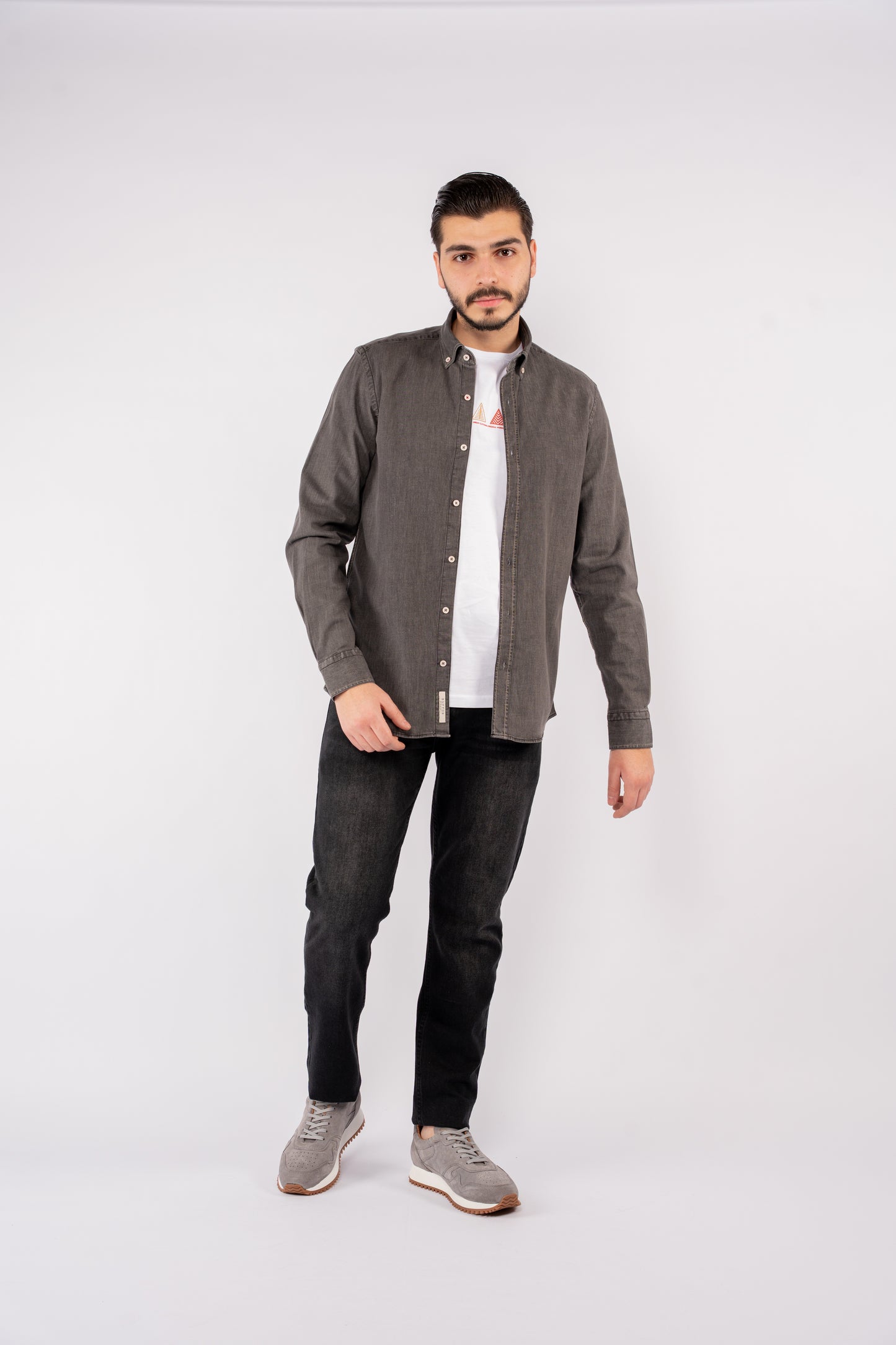 DARK GREY DENIM SHIRT