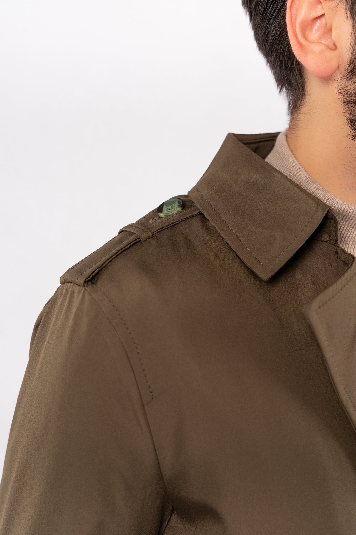 OLIVE ELEGANCE TRENCH COAT