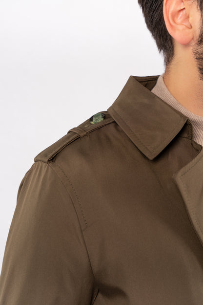 OLIVE ELEGANCE TRENCH COAT