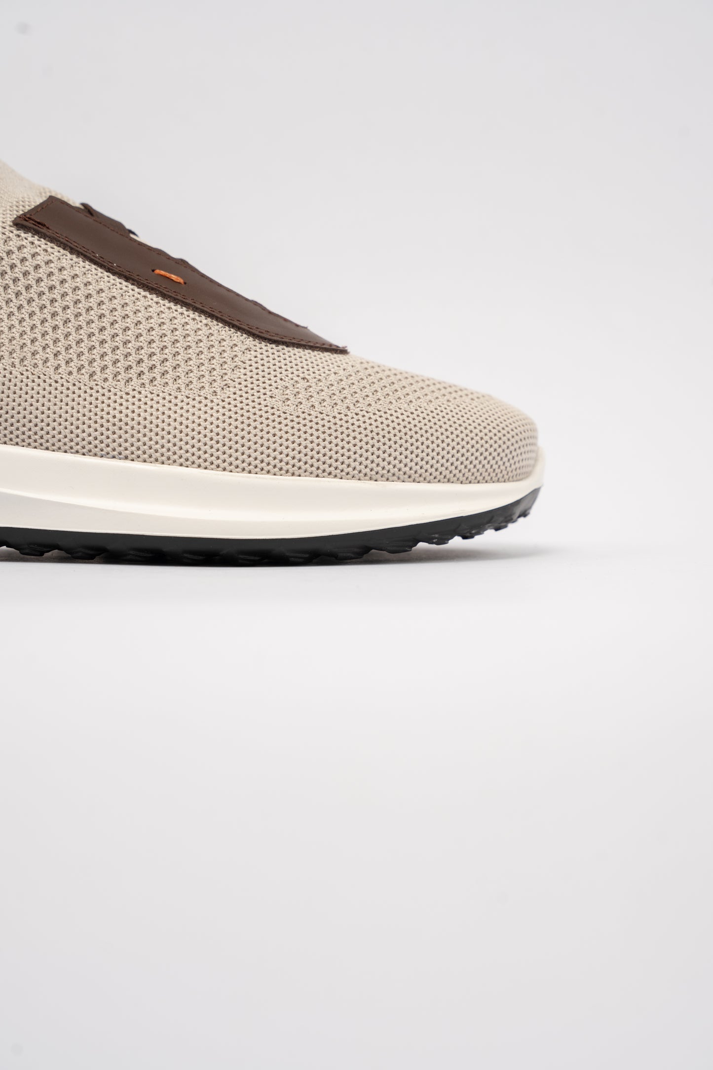 BEIGE BROWN CASUAL ELASTIC SNEAKER