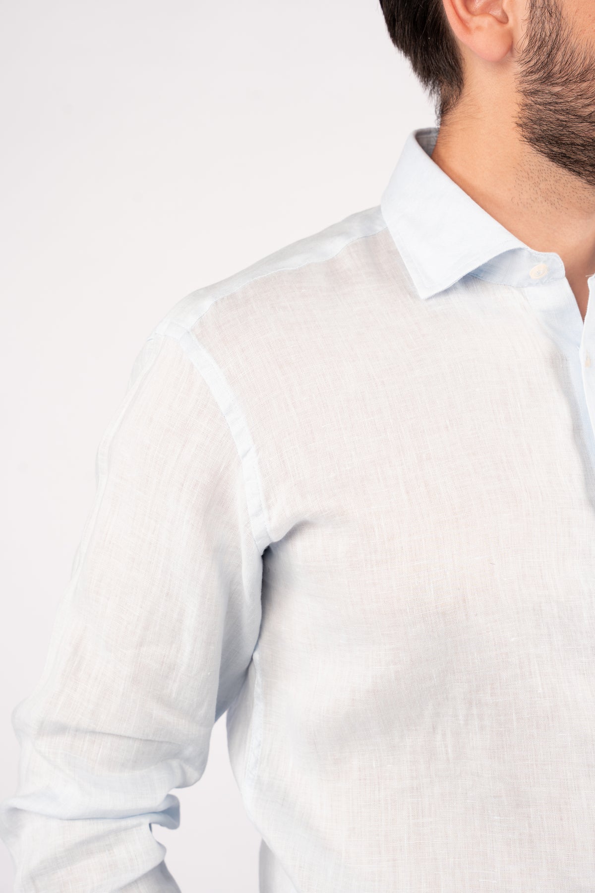BLUE 100% LINEN SHIRT