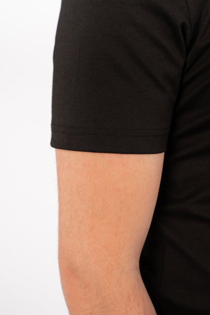 BLACK MERCERIZED TSHIRT