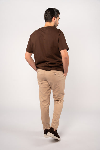 BROWN TENNIS THICK TSHIRT