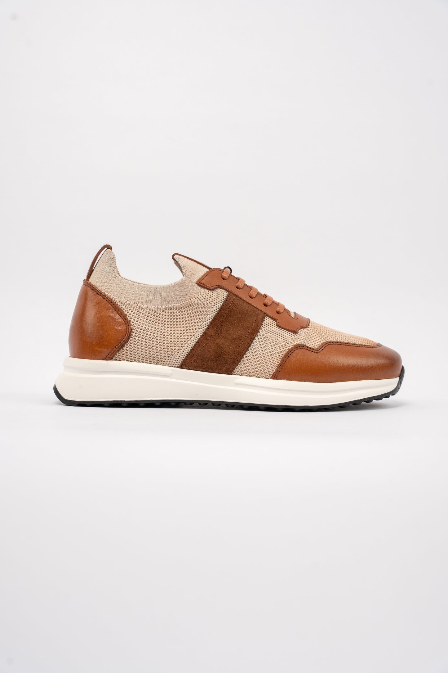 BEIGE HAVANA MIX MATERIAL SNEAKER