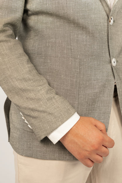OLIVE SEMI LINEN BLAZER