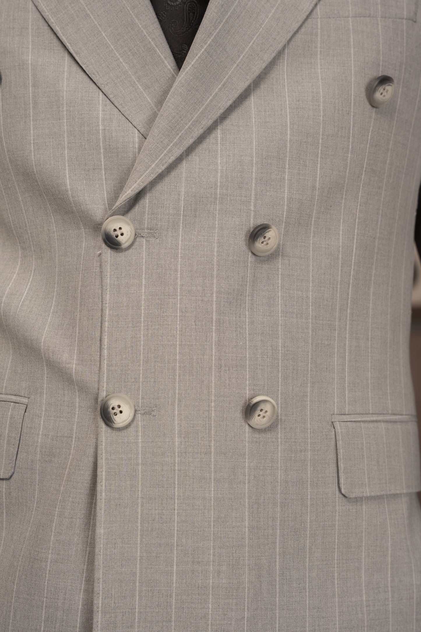 GREY LINED DOBETTI SUIT