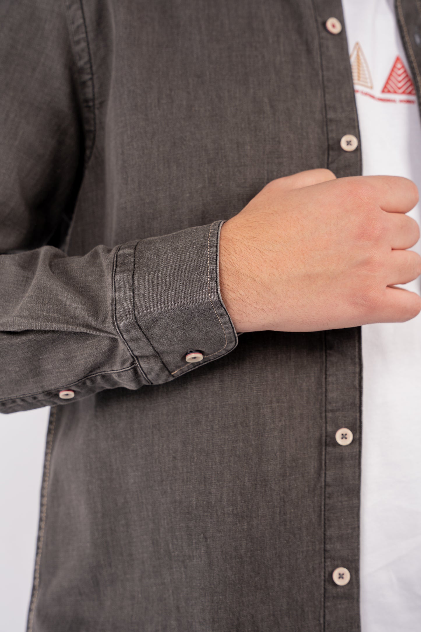 DARK GREY DENIM SHIRT