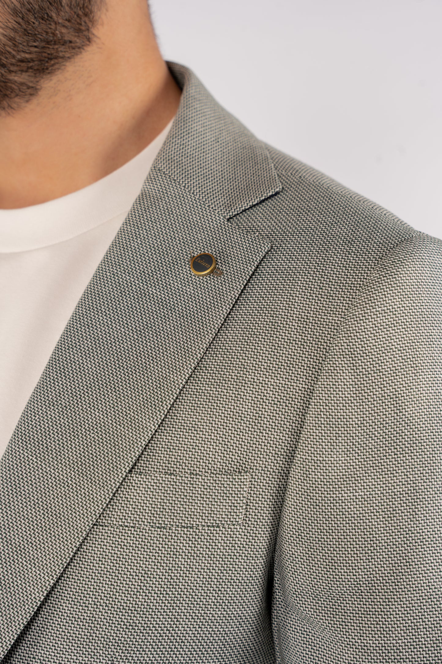 OLIVE MINIMAL ZIGZAG BLAZER