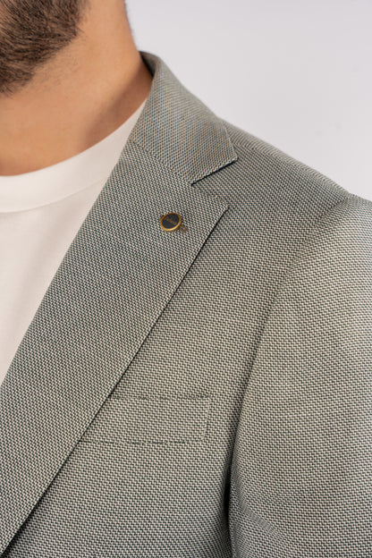 OLIVE MINIMAL ZIGZAG BLAZER