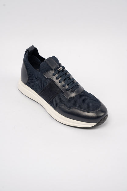 NAVY MIX MATERIAL SNEAKER