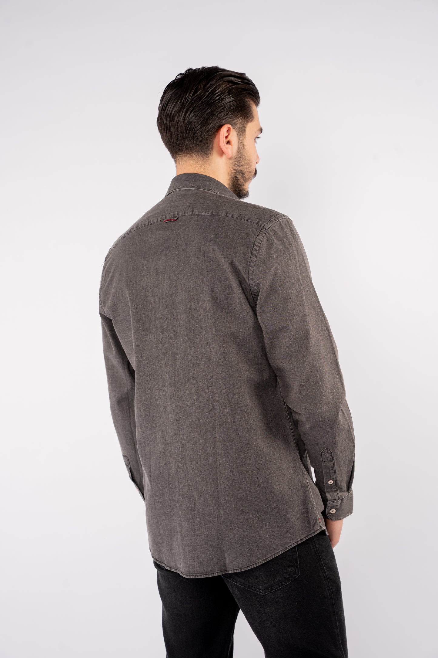 DARK GREY DENIM SHIRT
