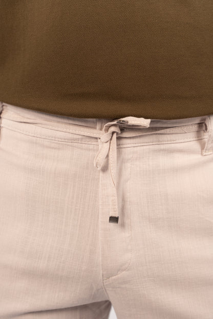 LIGHT BEIGE LINEN TROUSERS