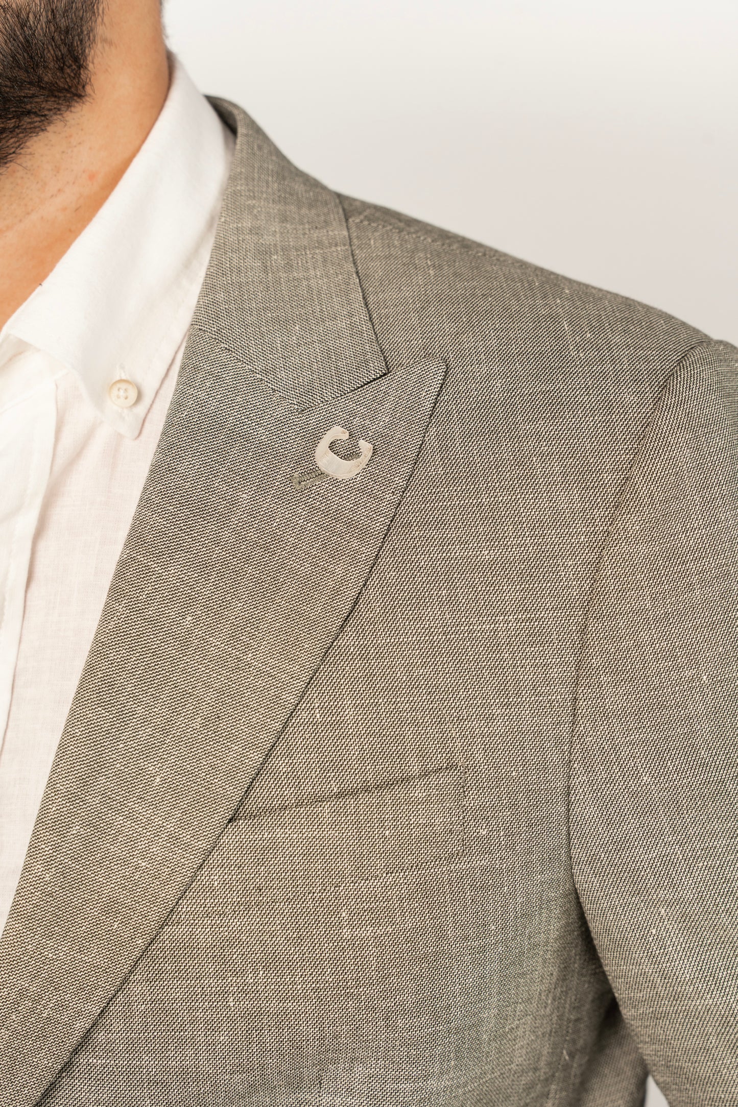 OLIVE SEMI LINEN BLAZER