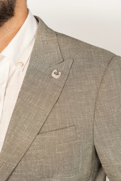 OLIVE SEMI LINEN BLAZER