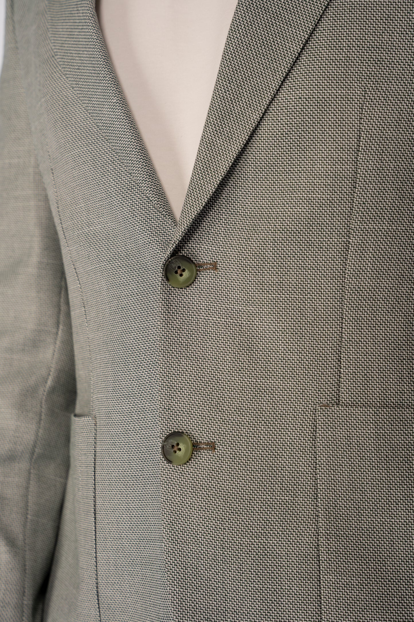 OLIVE MINIMAL ZIGZAG BLAZER