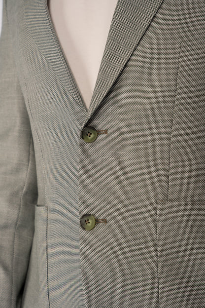 OLIVE MINIMAL ZIGZAG BLAZER