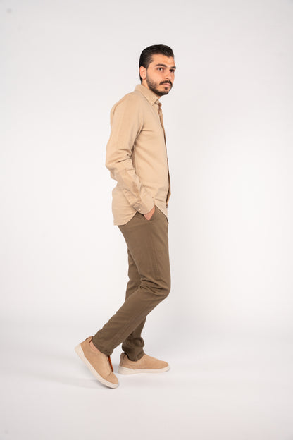BEIGE LINEN SHIRT