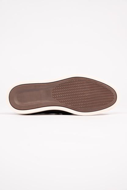 BROWN MIXED PENNY LOAFER
