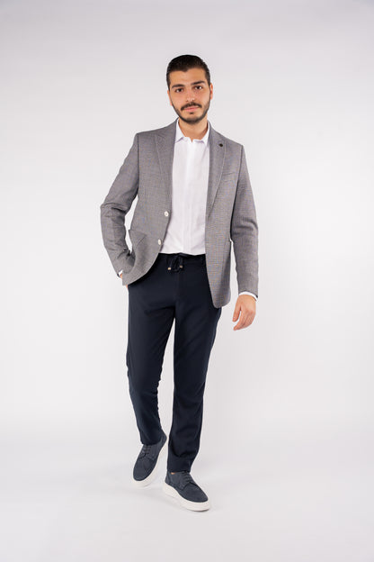 NAVY URBAN GRID BLAZER