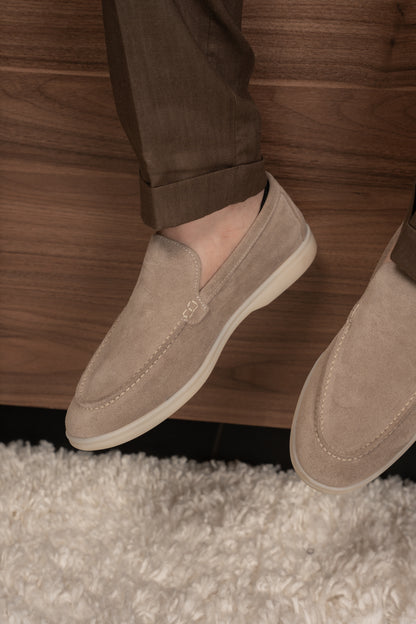 BROWN CASUAL LINEN SUIT