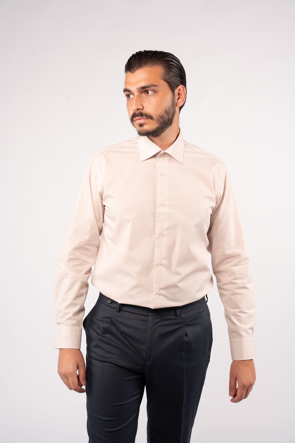BEIGE CLASSIC SHIRT 60% COTTON