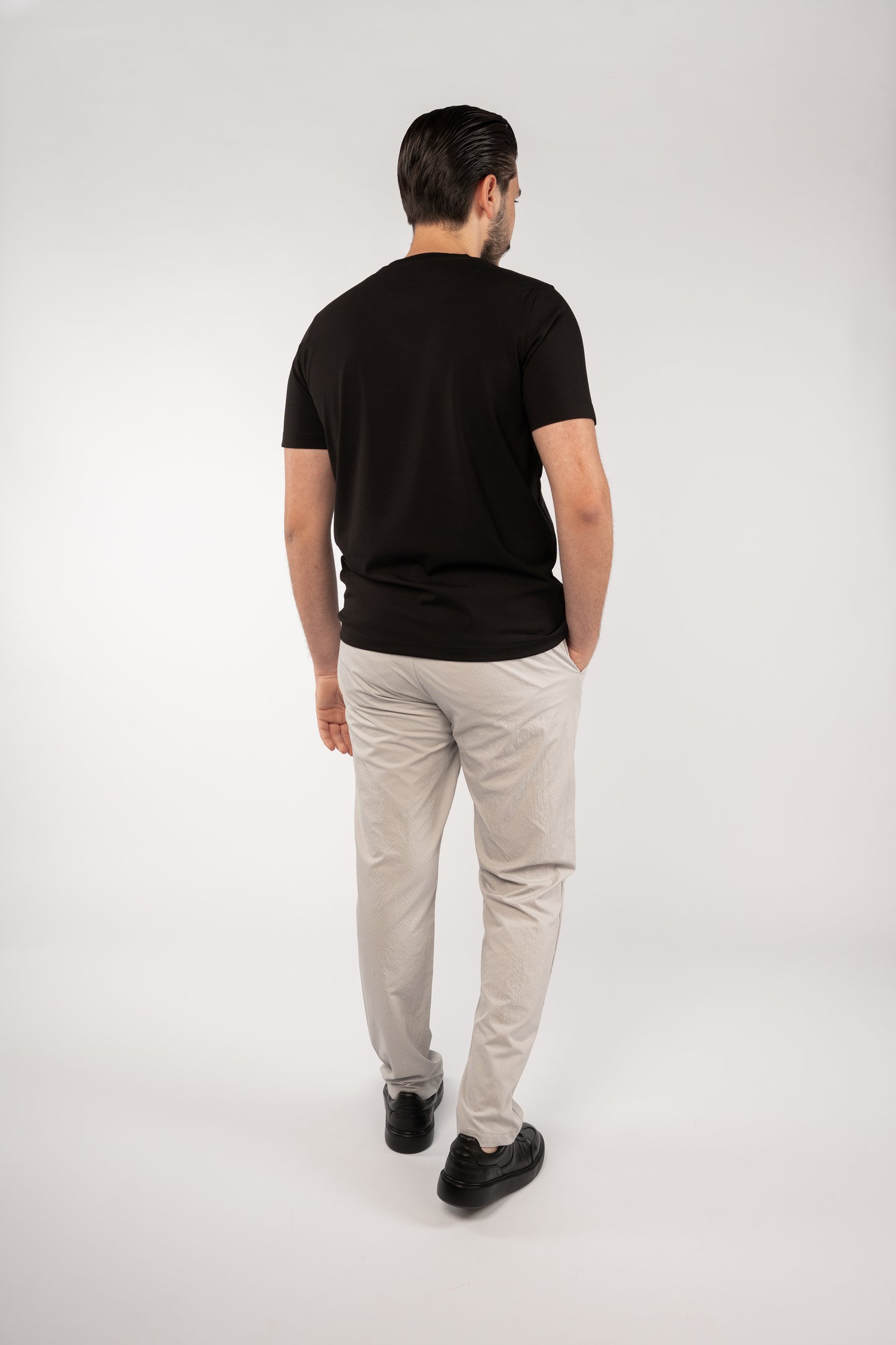 BLACK CASUAL RAYON TSHIRT