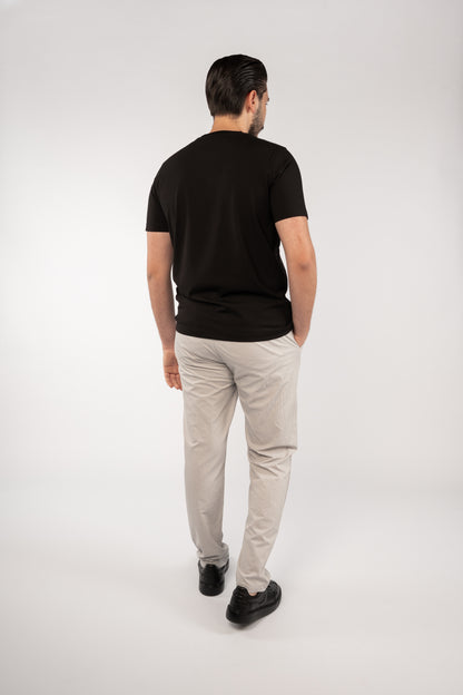 BLACK CASUAL RAYON TSHIRT