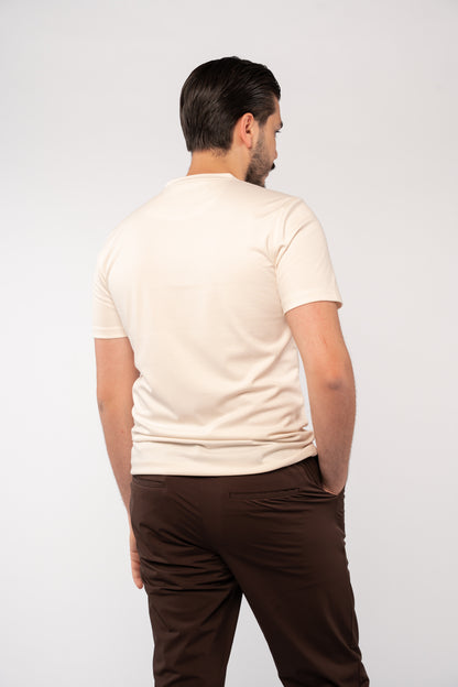 BEIGE TIMELESS MERCERIZED TSHIRT