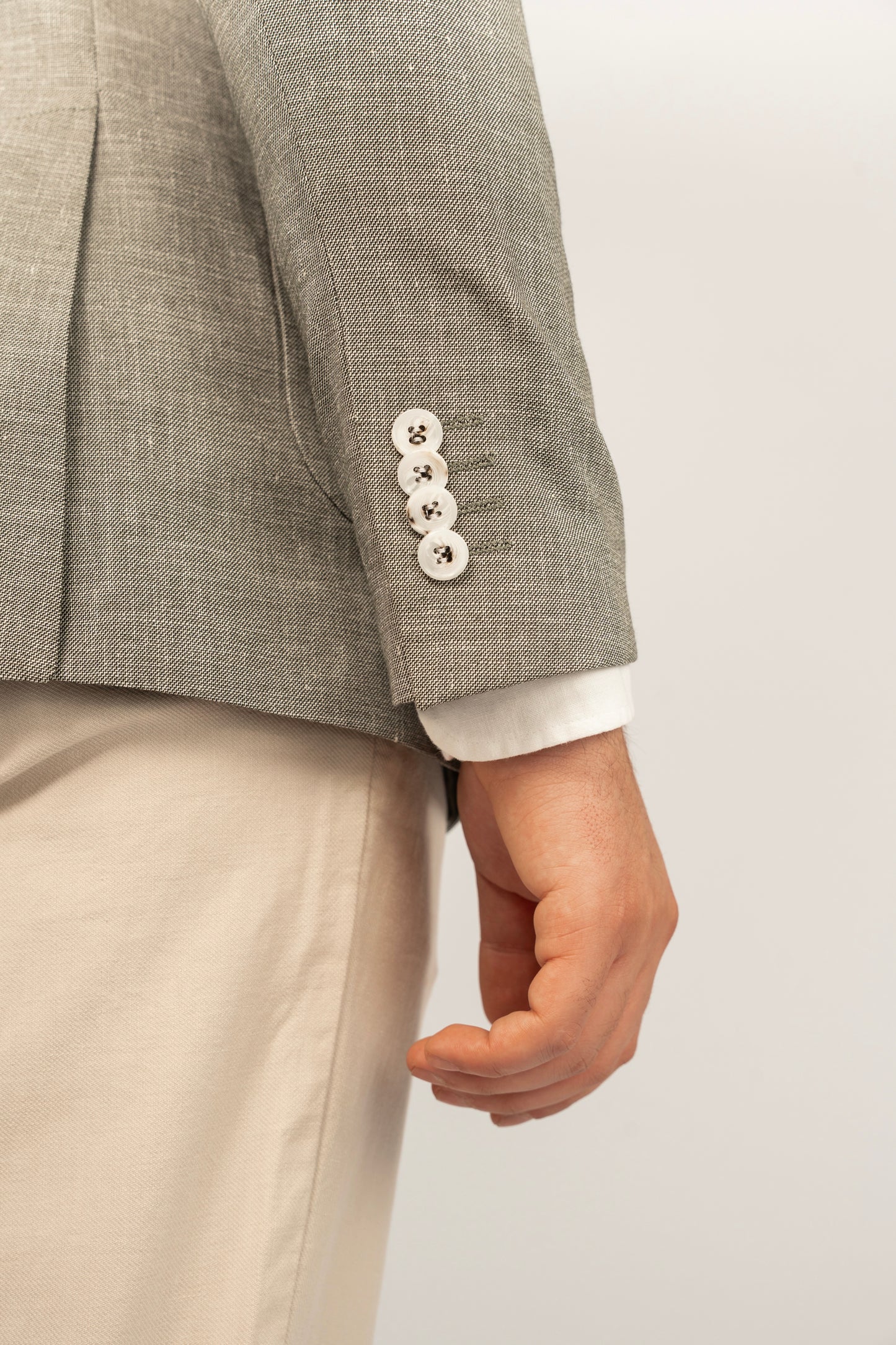 OLIVE SEMI LINEN BLAZER