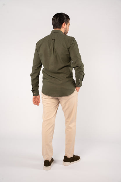 OLIVE LINEN SHIRT