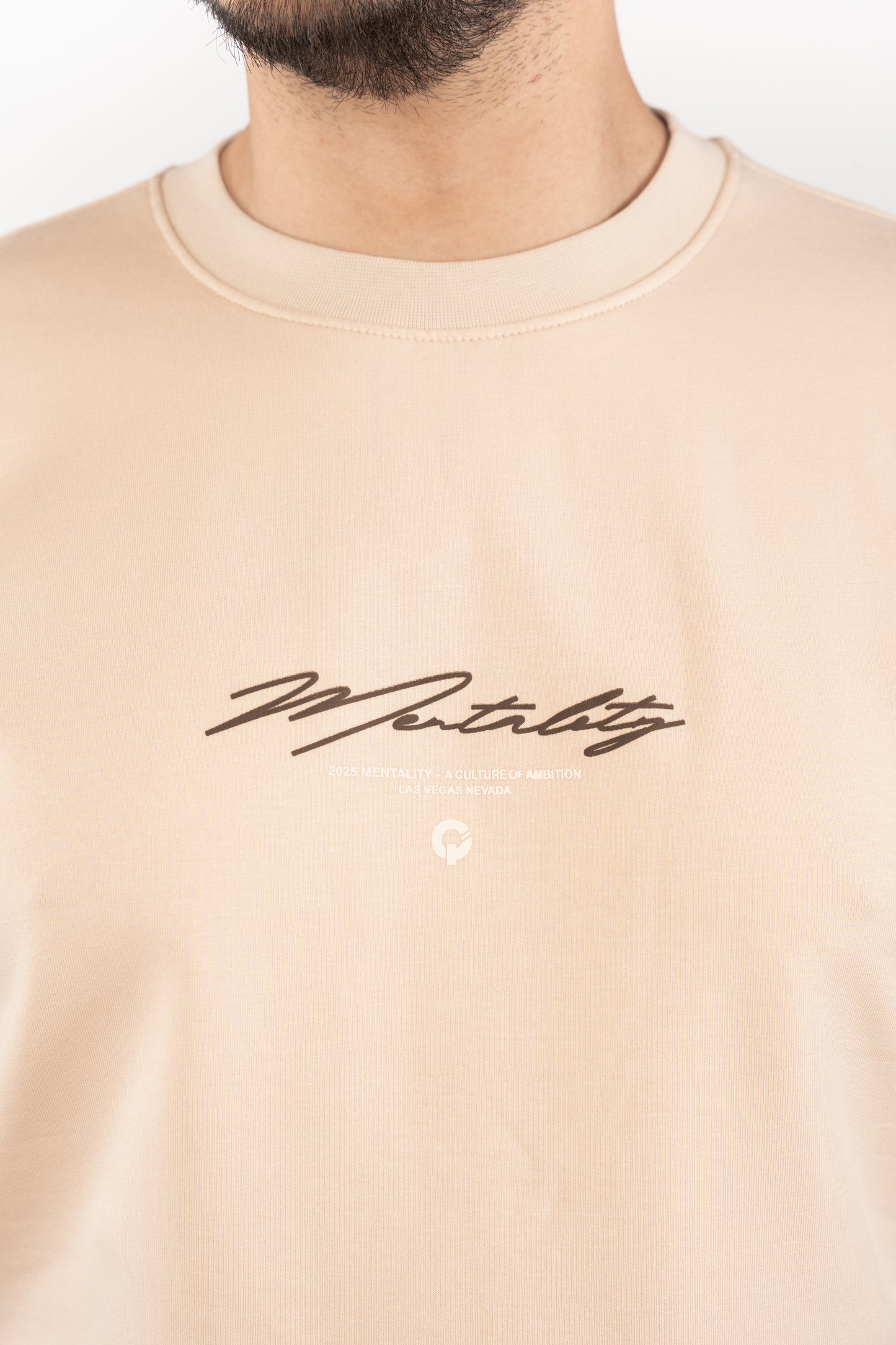 BEIGE MENTALITY RELAXED TSHIRT