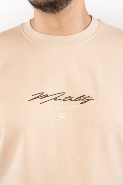 BEIGE MENTALITY RELAXED TSHIRT