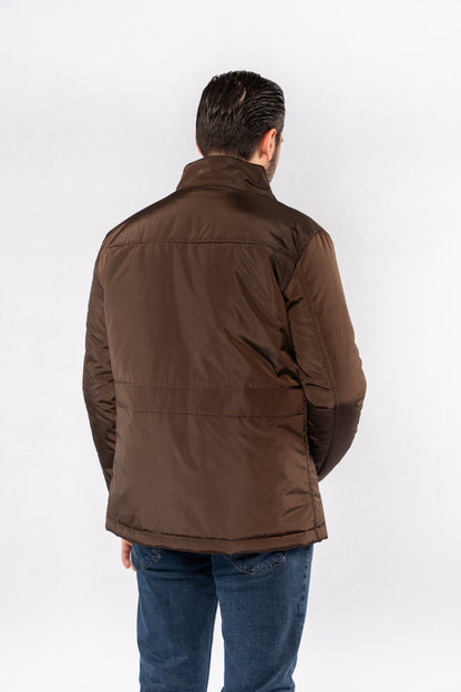 BROWN QUILTED JACKET