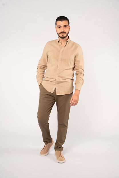 BEIGE LINEN SHIRT