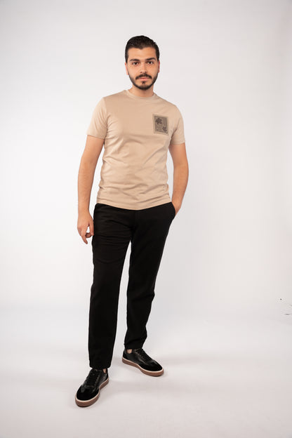 BEIGE LEAF TSHIRT