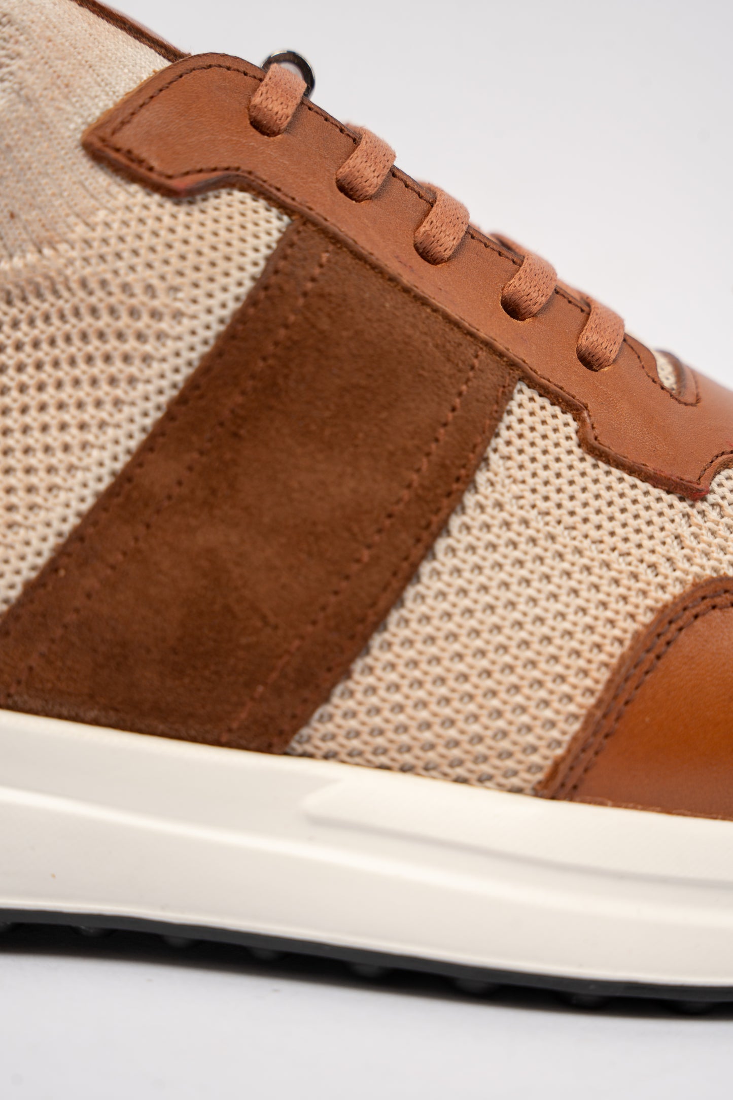 BEIGE HAVANA MIX MATERIAL SNEAKER